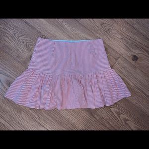 striped ruffled skirt